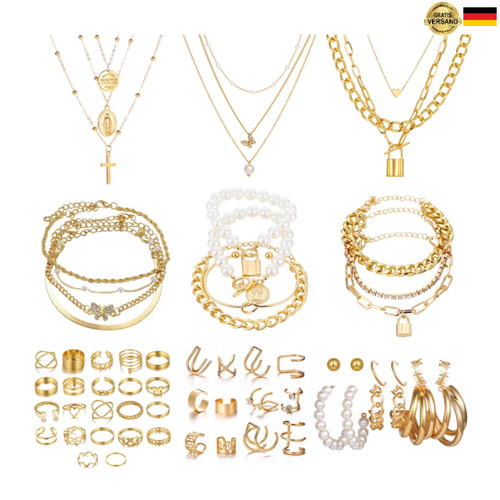 Schmuckset gold damen - schmuckset,