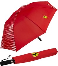 Ferrari Regenschirm Damen Herren Taschenschirm Auf-Automatik groß stabil rot