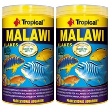 2 x Tropical Malawi Flocken Flakes 1000 ml Barschfutter Fische Aquarium Cichlide