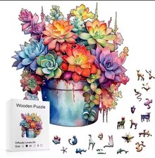 Blumen Puzzle Holz, Holzpuzzle