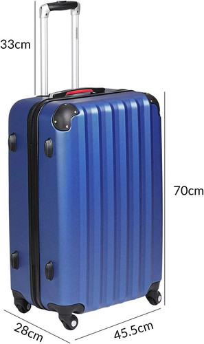 Blau hartschalenkofferset - xl,