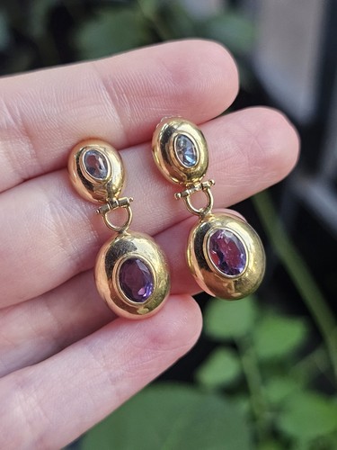 Vintage 14k gelbgold lila blau - 14k,