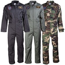 Mil-Tec Fliegerkombi mit Abzeichen Armee Overall Pilotenkombi Panzerkombi