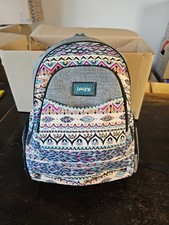 Rucksack von Dakine grau Blätter Muster Florales Design mit hellblau