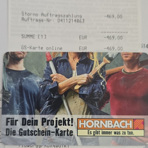 Hornbachgutschein wert von - im,