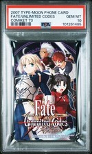 PSA10 2007 TYPE-MOON PHONE CARD FATE/UNLIMITED CODES COMIKET 73 SABER RIN TOSAKA