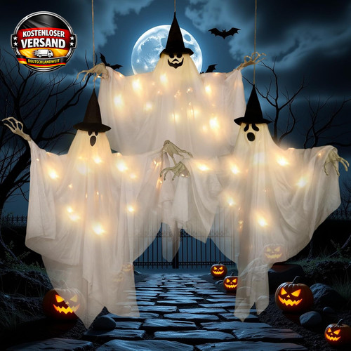 Leuchtende geister halloween - leuchtende,