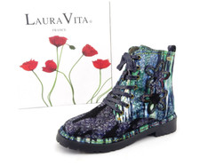 Laura Vita INCASO Stiefeletten Boots Damenstiefel Schuhe Blau Gr. 38