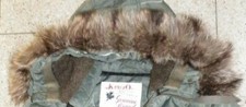 Echt Fell Waschbär Kapuzenstreifen Kragen Pelz Fell 75 cm  Neu