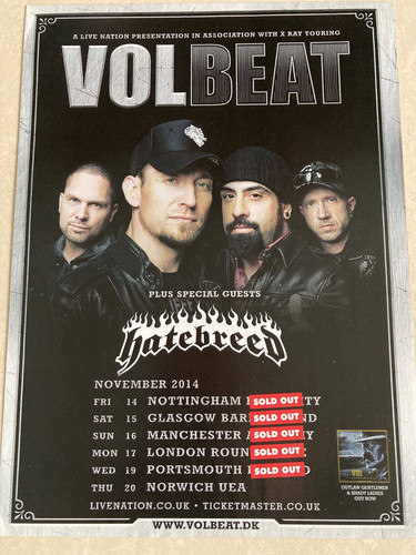 Volbeat tour advertisement - volbeat,