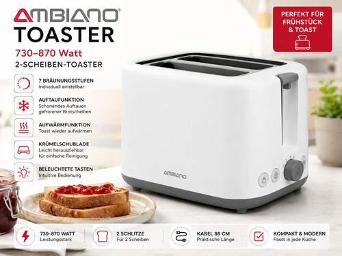 Ambiano toaster weiß - weiß,