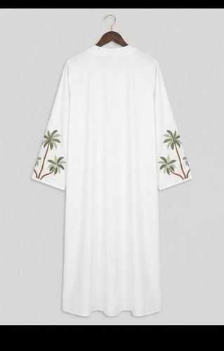 Damen kaftan kleid lang weiß - kleid,