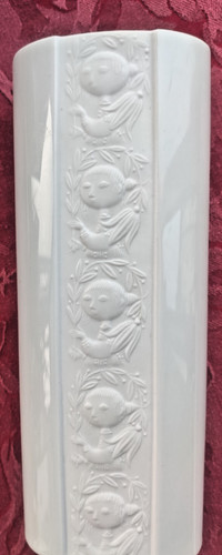 Stilvolle weiße porzellanvase - weiße,