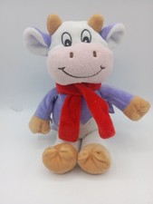 ?‍? Milka Plüsch lila Kuh Kuscheltier Stofftier mit rotem Schal ca. 20 cm