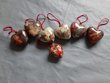 7 Nostalgie Herzen  Baumschmuck  Pappmache Christbaumschmuck gebraucht