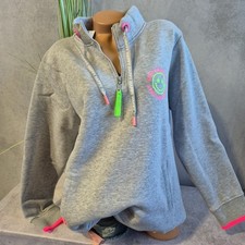 Zwillingsherz Sweatshirt Pullover "Troyer Good Vibes" Grau S bis XXL (1 554)