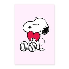 Peanuts Snoopy Liebe Herz Love Valentin Poster 60x90 cm, One size, Weiß