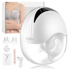 Handfreie Milchpumpe 4 Modi 12 Stufen Tragbare LED elektrische Milchpumpe DE