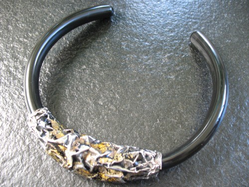 Halsreif silber 925 gold 999 - silber,