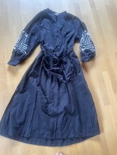 Ibiza Boho Style H&m Kleid Stickerei schwarz luftig Maxikleid