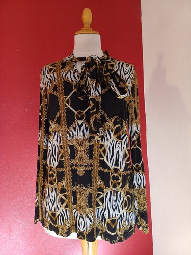 Schlupf bluse schleife schwarz - schleife,