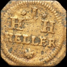 SACHSEN-HILDBURGHAUSEN: 1 Heller Kupfer-Klippe 1774. ERNST FRIEDRICH KARL.