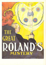 Zirkusplakat AK "The Great Roland" 1892 Zauberei Illusionist Litho Repro
