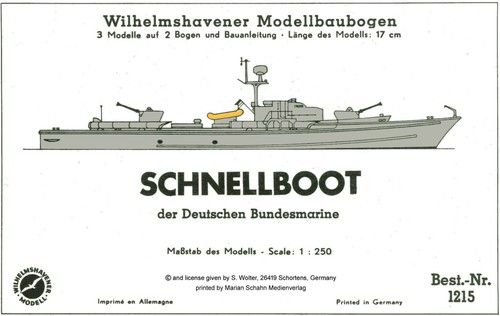 Möwe modell 1215 schnellboot - möwe-modell, "schnellboot