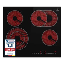 Glaskeramik Elektro Kochfeld 60cm 4 Zonen Platten Autark Bräterzone Rahmenlos