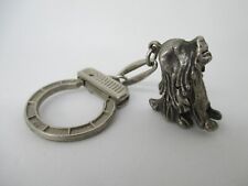 Bellender Hund als beweglicher Metall Schlüsselanhänger Vintage