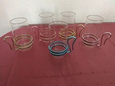5 hübsche DDR - Tee - Gläser