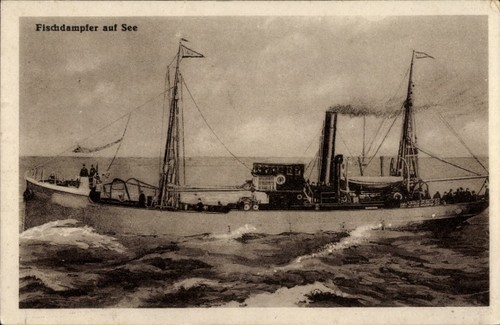 Fischdampfer auf see - fischdampfer,