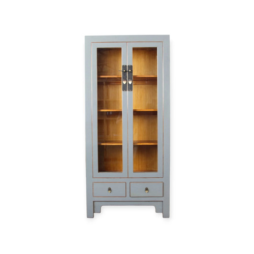 Chinesische vitrine grau aus - chinesische,
