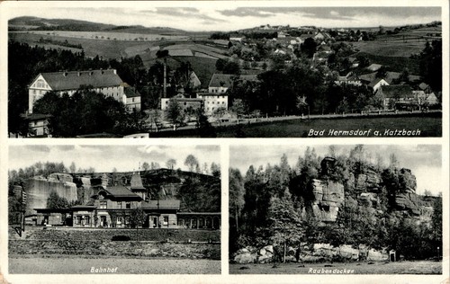 Gruss aus schlesien bad - ak,