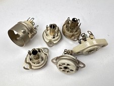 6x neue Keramik 7 Pin Sockel Vintage Bauteile Hifi Audio Bauteile Telefunken
