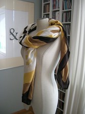 Opus Tuch Schal schöne Herbstfarben Baumwolle/Viskose Braun Karamell Gelb  neu !
