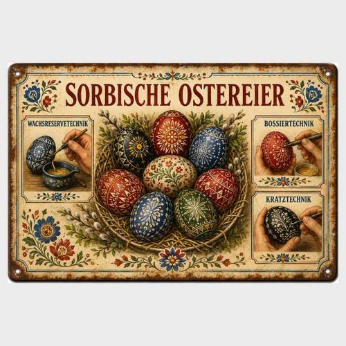 Blechschild sorbische - blechschild,