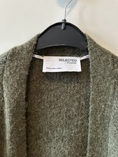 SELECTED FEMME Cardigan Strickmantel L Strickjacke Mantel 40 Jacke dunkelgrün