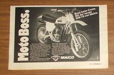Seltene Werbung MAICO WM 78 MotoCross Maschine - Moto Boss 1978