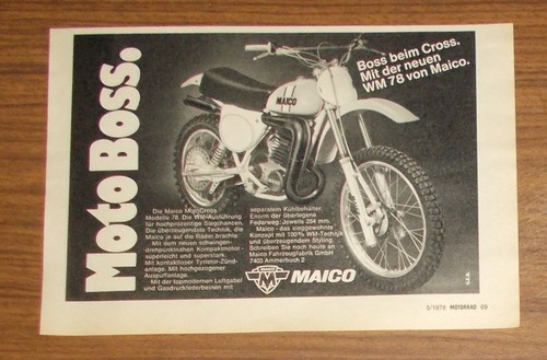 Seltene werbung maico 78 - maico,
