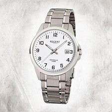 Regent Titan Herren Uhr F-925 Quarzuhr Armband silber URF925