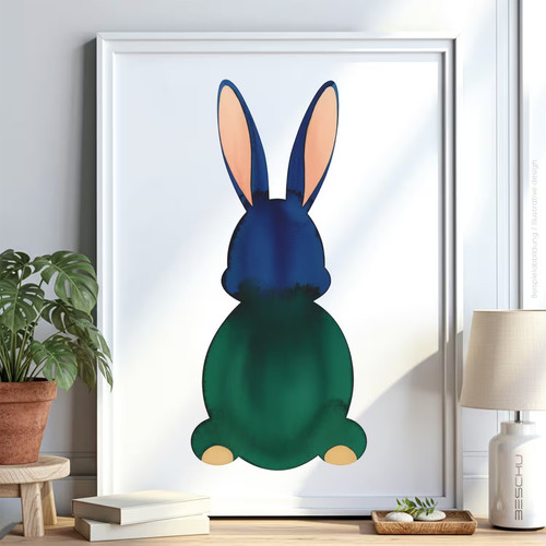 Hase tier schablone malen - hase,