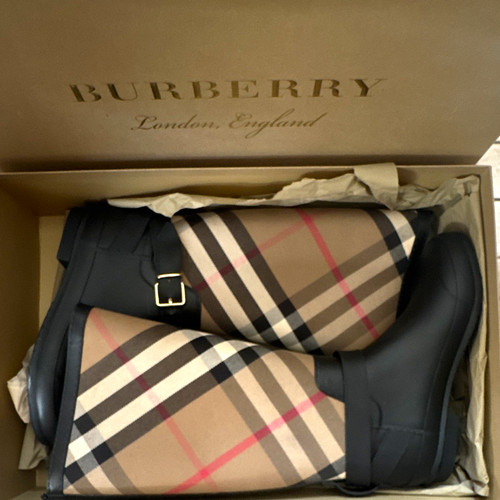 Burberry check rainboot - burberry,