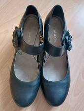 Pumps Tamaris Tuoch it Klettverschluss Riemchen/Deko Gr.41 Leder Schwarz Top 