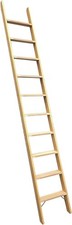 Hochbettleiter Holz, 9 Stufen, für senkr. Höhe von 2,35 m
