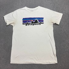 Patagonia Shirt Erwachsene Large weiß cool Wanderweg Outdoor Bio Baumwolle He...
