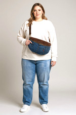 Stylische echtleder jeans - echtleder,