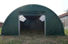 Rundbogenhalle Rundbogenzelt Weideunterstand Zelthalle 12x9,15x4,5m PVC 2954N