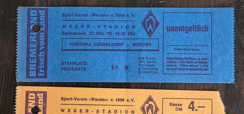 Ticket bundesliga 73 - bundesliga, 27.10.73