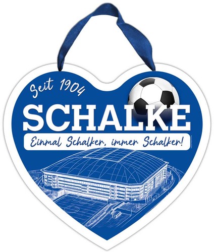 Herz blechschild schalke - schalke,